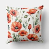 レッドポピー クッション (裏面)