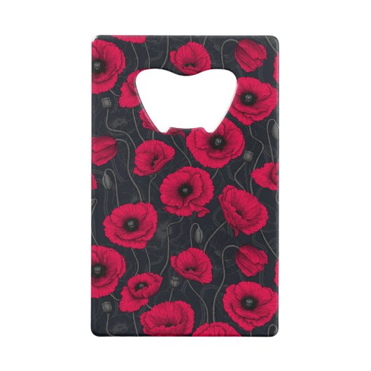 レッドポピー クレジットカード栓抜き (正面)