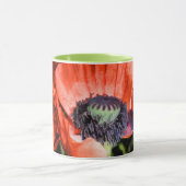レッドポピー&スタメンフラワーフローラアートギフト マグカップ (中央)