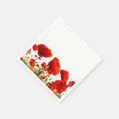 レッドポピー スタンダードカクテルナプキン (角)
