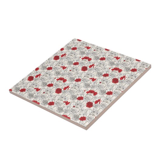 レッドポピー タイル (側面)