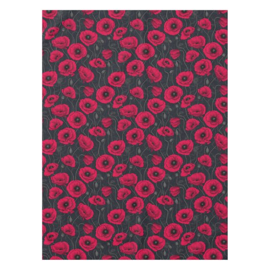 レッドポピー テーブルクロス (正面)