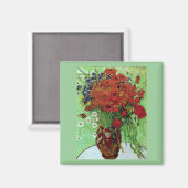 レッドポピー&デイジー(F280)ヴァンゴッホファインアート マグネット (正面/裏面)