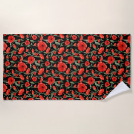 レッドポピー ビーチタオル