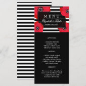 レッドポピー&ブラックストライプズ | のメ結婚ニュー メニュー (正面/裏面)