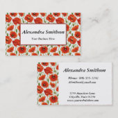 レッドポピー 名刺 (正面/裏面)