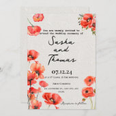 レッドポピー 招待状 (正面/裏面)