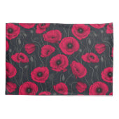 レッドポピー 枕カバー (裏面-左)