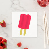 レッドポプシクル紙ナプキンス スタンダードカクテルナプキン (インサイチュ)