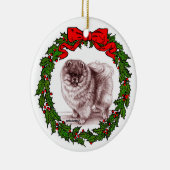 レッドポメラニア犬アートバイグレンダS.ハーラン セラミックオーナメント (右)