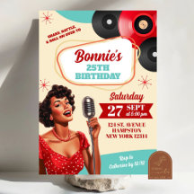 レッドポルカドットレトロ50年代ピンアップガールズ大人の誕生日