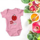 レッドポングラナートヘブライShana Tova Rosh Hashanah ベビーボディスーツ