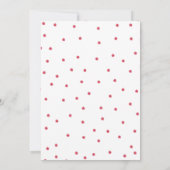 レッドポンポムス水玉模様フォトホリデーカード 招待状 (裏面)