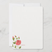 レッドポージーズの招待状 招待状 (裏面)