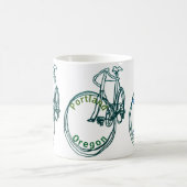 レッドポートランドバイシクルコーヒーマグ コーヒーマグカップ (中央)