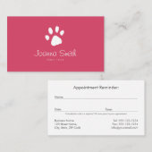 レッドポードッグ歩くペットシッティングベットアポイントメント 予約カード (正面/裏面)