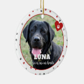 レッドポープリントペットロス犬の写真思い出 セラミックオーナメント (右)