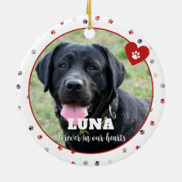 レッドポープリントペットロス犬の写真思い出 セラミックオーナメント