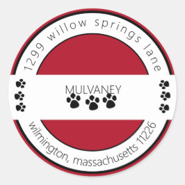 レッドポープリント差出人住所 ラウンドシール