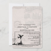 レッドポーランドパスポート結婚式招待状 招待状 (正面)