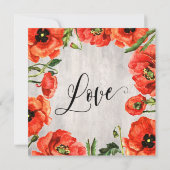 レッドポ祝ピーズオンウッド淡い色の披露宴 招待状 (裏面)