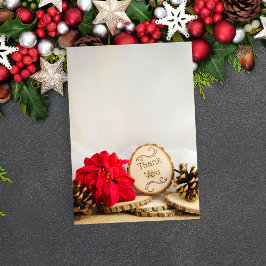 レッドポ素朴インセチア結婚ウッドランド サンキューカード