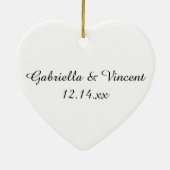 レッドポ素朴インセティアウィンター婚約 セラミックオーナメント (裏面)