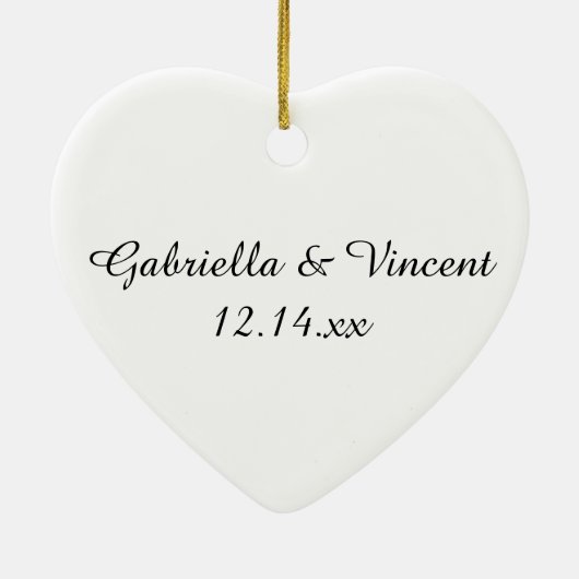 レッドポ素朴インセティアウィンター婚約 セラミックオーナメント (裏面)