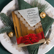 レッドポ素朴インセティアカントリーウィンターバ結婚ン