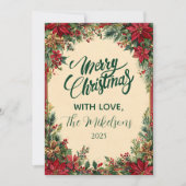 レッドポ素朴インセティアホリデーパーティー シーズンカード (正面)