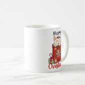 レッドマイクリスマスキャットホリデーコーヒーマグ コーヒーマグカップ (正面右)