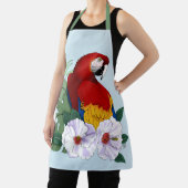 レッドマカオトロピカルバードフローラオウム エプロン (インサイチュ)