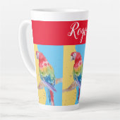 レッドマコーパ絵画ロトのメンズネームアートマグ カフェラテマグ (左アングル)