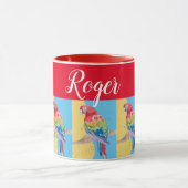 レッドマコーパ絵画ロトのメンズネームアートマグ マグカップ (中央)