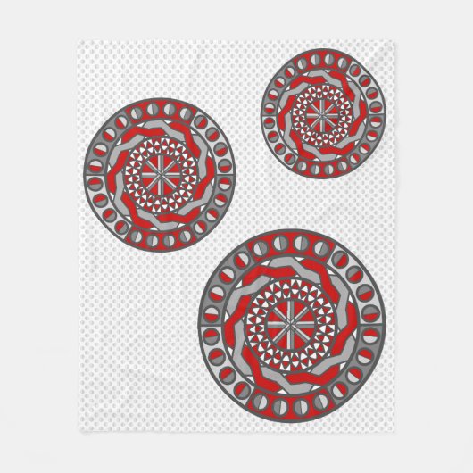 レッドマシナリーフリースブランケット フリースブランケット (正面)