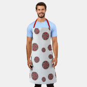 レッドマシナールオールオーバープリントエプロン エプロン (着用した状態)