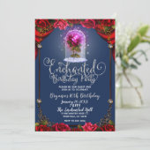 レッドマジカルエンチャントレッドローズ美しいスウィート16 招待状 (スタンド正面)