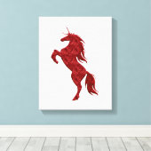 レッドマジカル飼育ユニコーンキャンバス キャンバスプリント (インサイチュ (ウッドフロア))