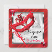 レッドマスカレードキンセアニェラ15thバースデーパーティー 招待状 (正面)