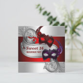 レッドマスクスウィート16マスカレードパーティー 招待状 (スタンド正面)