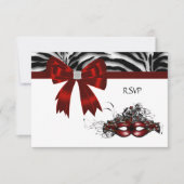 レッドマスクマスカレードパーティースウィート16 RSVP (正面)
