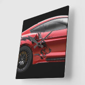 レッドマスタングコヨーテ時計 スクエア壁時計 (傾斜)