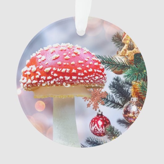 レッドマッシュルームアクリルオーナメント オーナメント (正面)
