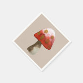 レッドマッシュルームトースツール魔法 スタンダードカクテルナプキン (角)