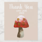 レッドマッシュルームトースツール魔法 ワインラベル (シングルラベル)