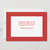 レッドマッシュルームバレンタインデーフラットカード サンキューカード (裏面)