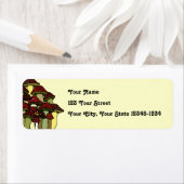 レッドマッシュルーム差出人住所ラベル ラベル (インサイチュ)