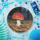 レッドマッシュルーム紙プレート ペーパープレート (パーティー)