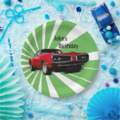 レッドマッスルカー ペーパープレート (パーティー)