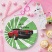 レッドマッスルカー ペーパープレート (パーティー)